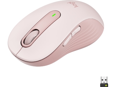 Logitech Signature M650 L - Mus - stor størrelse - optisk - 5 knapper - trådløs - 2.4 GHz, Bluetooth - Logitech Logi Bolt USB-modtager - rose