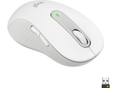 Logitech Signature M650 Large Wireless Off-White (Left Handed) - Mus - Optisk - 5 knapper - Hvid