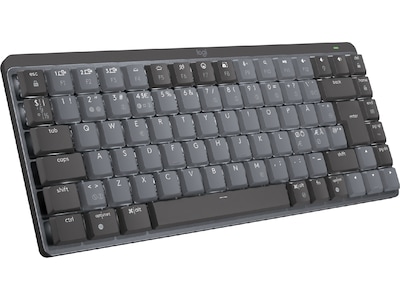 Logitech MX Mechanical Mini Minimalist Wireless Illuminated Performance Keyboard Graphite - Linear - ND - Tastatur - Nordisk - Sort