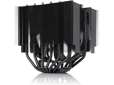 Noctua chromax NH-D15S - Processor-køler - (for: LGA1851, LGA1700, LGA1200, LGA1156, LGA1155, LGA1151, LGA1150, AM5, AM4, AM3+, AM3, AM2+, AM2, FM2+, FM2, FM1) - kobberbase og nikkelbelagt aluminiumsblæsere - 140 mm - sort