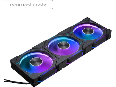 Phanteks PH-F120D30 - 3-pack - reverse - Kabinet køler - 120mm - Sort med RGB LED lys