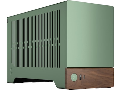 Fractal Design Terra Ultralille formfaktor Mini ITX Strømforsyning Brun Grøn