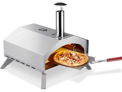 Austin and Barbeque AABQ 12" Gasfyret pizzaovn (rustfrit stål)