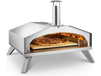 Austin and Barbeque AABQ 16" Gasfyret pizzaovn (rustfrit stål)