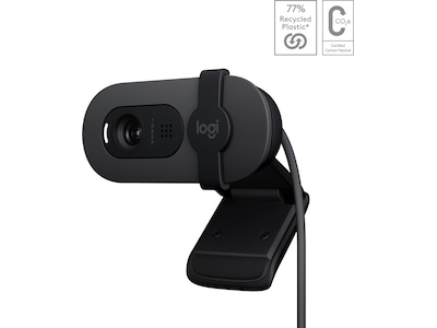 Logitech® | BRIO 100 - Webcam - Full HD - 1920 x 1080 - indbygget mikrofon - USB-C - Graphite