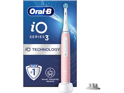 Oral-B iO 8006540730843, Voksen, Vibrerende tandbørste, Dyb rensning, Blød, Blegning, Lyserød, Hvid, Lyserød, Rund