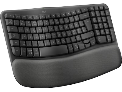 Logitech® | Wave Keys - Tastatur - trådløs - 2.4 GHz, Bluetooth 5.0 - Graphite | Nordisk layout