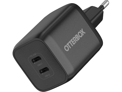OtterBox Standard EU Wall Charger 65W GaN - 1X USB-C 45W + 1X USB-C 20W USB-PD - black