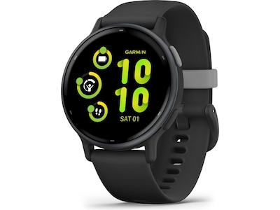 Garmin vívoactive 5 - Sort - smart ur med bånd - silikone - håndledsstørrelse: 125-190 mm - display 1.2 - 4 GB - Bluetooth, ANT+, Wi-Fi - 26 g