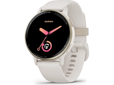 Garmin vívoactive 5 - Elfenben - smart ur med bånd - silikone - håndledsstørrelse: 125-190 mm - display 1.2 - 4 GB - Bluetooth, ANT+, Wi-Fi - 26 g