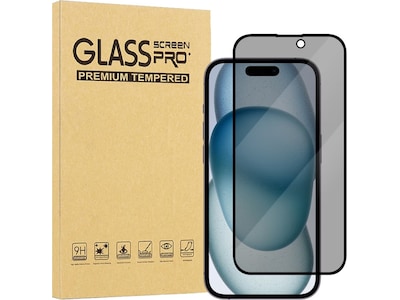 iiglo iPhone 16 Plus / 15 Plus 3D Privacy Skærmbeskytter