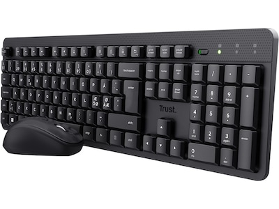 Trust TKM-360 - Sæt med mus og tastatur - stille - trådløs - QWERTY - Nordisk - sort