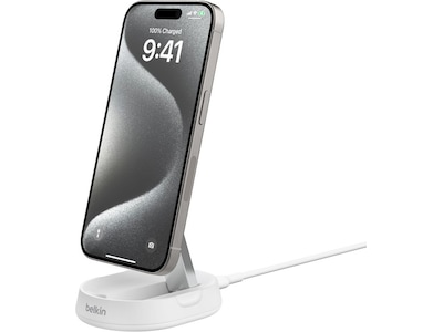 Belkin BoostCharge Pro wireless charging stand - magnetic - + AC power adapter - 15 Watt
