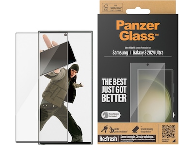 PanzerGlass Screen Protector Samsung Galaxy S24 Ultra | Ultra-Wide Fit w. EasyAligner