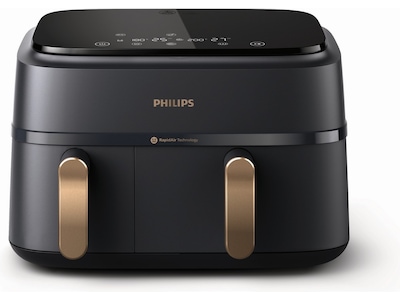 Philips dual basket airfryer 9L NA352/00 (grå/kobber)