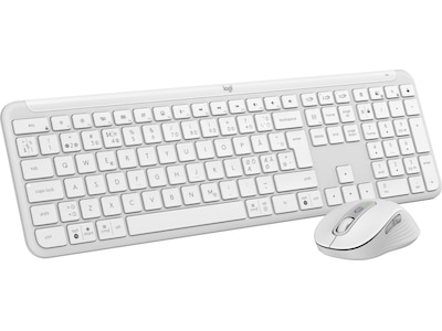 Logitech Signature Slim Combo MK950 - Sæt med mus og tastatur - trådløs - Bluetooth 5.1 LE - QWERTY - Nordisk - off-white