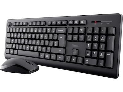 Trust Primo - Sæt med mus og tastatur - 100% - full size - trådløs - QWERTY - Nordisk - sort - boks