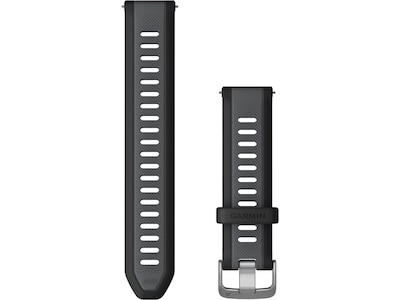 Garmin Quick Release 20 mm Silikone Urrem - Sort/Grå til Forerunner® 745, Unisex, Komfortabel og Holdbar
