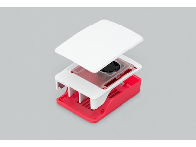 Raspberry Pi 5 Case - Red/White - Kabinet - Raspberry Pi - Hvid