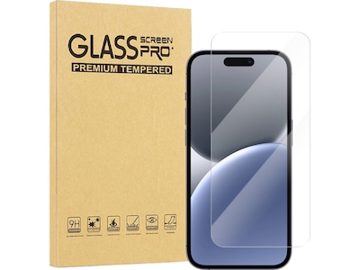 iiglo iPhone 16 Plus / 15 Plus Clear Glass skærmbeskytter