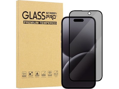 iiglo iPhone 16 Pro Max 3D Privacy Glass skærmbeskytter