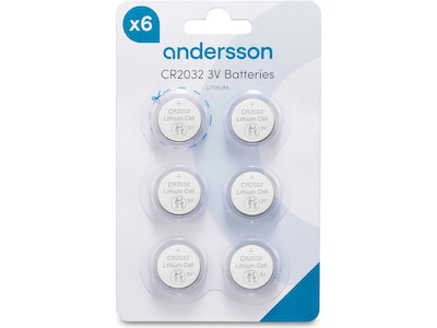 Andersson CR2032 Lithium batteri, 6-pk