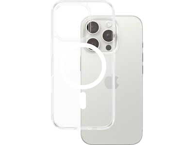 PanzerGlass HardCase - Bagsidecover til mobiltelefon - MagSafe-kompatibilitet - polykarbonat, termoplastisk polyuretan (TPU) - hvid, gennemsigtig - for Apple iPhone 16 Pro