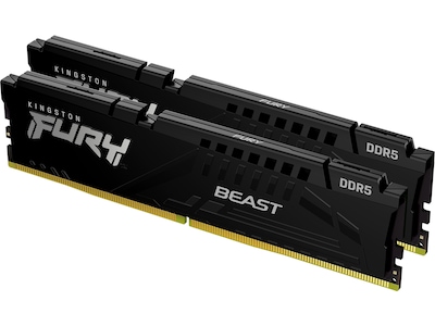 Kingston FURY Beast - DDR5 - sæt - 32 GB: 2 x 16 GB - DIMM 288-PIN - 3000 MT/s / PC5-48000 - CL36 - 1.35 V - ikke bufferet - on-die ECC - sort