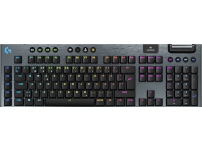 Logitech G G915 X - Tastatur - gaming, LIGHTSPEED - full size - bagbelyst - trådløs - Bluetooth, 2.4 GHz, USB-C - sort