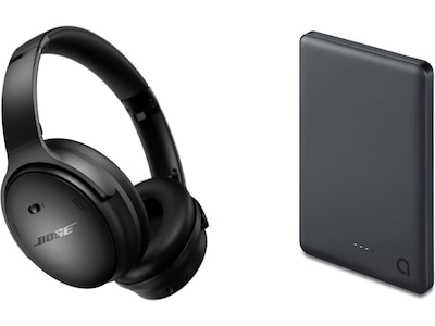 Bose QuietComfort Trådløse høretelefoner, Over-Ear (sort) + powerbank