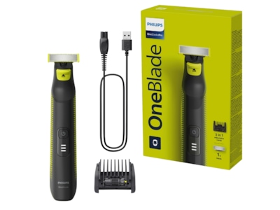 Philips OneBlade Pro QP6506/15 Hårtrimmer og barbermaskine, sort/grøn