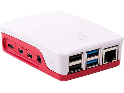 Raspberry Pi 4 B officiel case (rød/hvid)