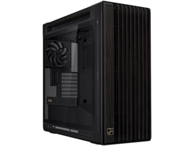 ASUS ProArt PA602 - Wood Edition - mid tower - udvidet ATX - sidepanel med vindue (hærdet glas) - ingen strømforsyning - sort - USB/Lyd