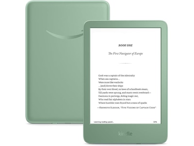 Amazon Kindle - 11. generation - eBook læser - 16 GB - 6 monokrom - touch screen - Bluetooth, Wi-Fi - matcha - Lockscreen Ad-Supported