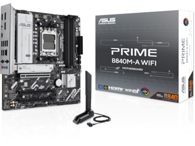ASUS PRIME B840M-A WIFI Bundkort - AMD B840 - AMD AM5 socket - DDR5 RAM - Micro-ATX