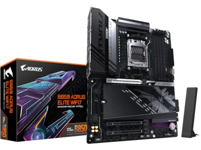 AORUS B850 ELITE WIFI7 - Bundkort - ATX - Socket AM5 - AMD B850 Chipset - USB-C 3.2 Gen 2x2, USB-C 3.2 Gen2, USB 3.2 Gen 2, USB 3.2 Gen 1 - Bluetooth, Wi-Fi 7, 2.5 Gigabit LAN - onboard grafik (CPU påkrævet) - HD Audio (8-kanaler)