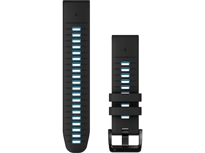 Garmin QuickFit Silikonerem 22mm (sort/cirrus blue)