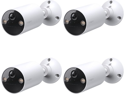 TP-Link Tapo C410 4-pack, IP-sikkerhedskamera, Udendørs, Trådløs, Amazon Alexa & Google Assistant, CE, FCC, DOE, CEC, RCM, KC, NCC, BSMI, NTRA, IP65, Loft/væg