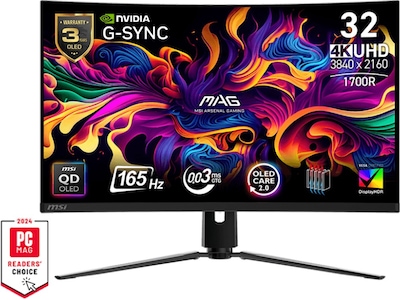 MSI 32 4K curved gamingskærm MAG 321CUP QD-OLED