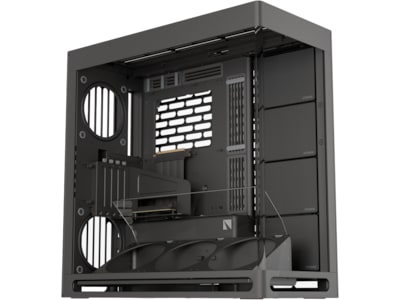PC kabinet midi-tower - HAVN HS 420 VGPU, E-ATX, hærdet glas, PCIe 5.0 riser-kabel (sort)