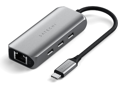Satechi 4-in-1 USB-C og Ethernet docking (space gray)