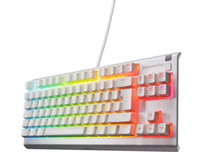 SteelSeries Apex 3 TKL - Gaming Tastatur - Uden Numpad - Nordisk - Hvid