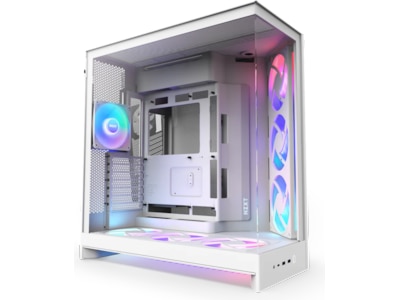 NZXT H9 Flow RGB+ (2025) - All White - Controller incl - Kabinet - Miditower - Hvid