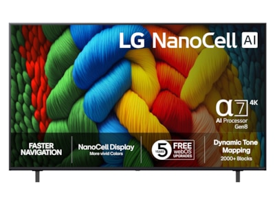 LG 75" NANO80 AI 4K NanoCell Smart TV (2025)