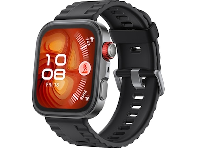 Huawei Watch Fit 4 Pro - Aluminiumslegering - smart ur med rem - fluoroelastomer - sort - håndledsstørrelse: 130-210 mm - display 1.82 - Bluetooth - 30.4 g - titansort