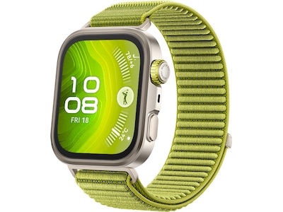 Huawei Watch Fit 4 Pro - Aluminiumslegering - smart ur med rem - nylon - grøn - håndledsstørrelse: 130-210 mm - display 1.82 - Bluetooth - 30.4 g - titan grøn