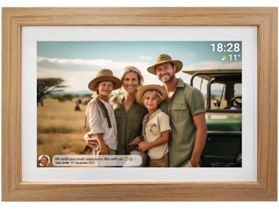 PFF-1042LW 10,1" digital Wi-Fi-fotoramme med FRAMEO-software. Stel i egetræ.
