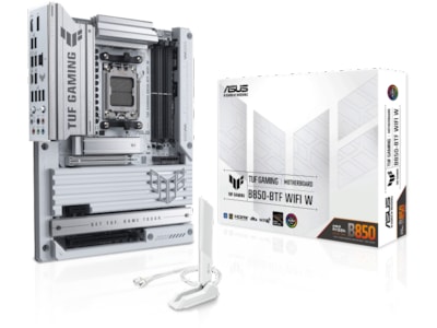 ASUS TUF GAMING B850-BTF WIFI WHITE Bundkort - AMD B850 - AMD AM5 socket - DDR5 RAM - ATX (BTF Standard)