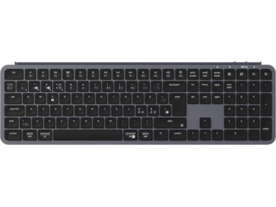 Keychron B6 Pro - Tastatur - Ultra-Slank - 100% - full size - trådløs - Bluetooth 5.2, 2.4 GHz - QWERTY - Nordisk - space grey