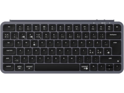 Keychron B1 Pro - Tastatur - Ultra-Slank - 75% - trådløs - 2.4 GHz, USB-C, Bluetooth 5.2 - QWERTY - Nordisk - space grey